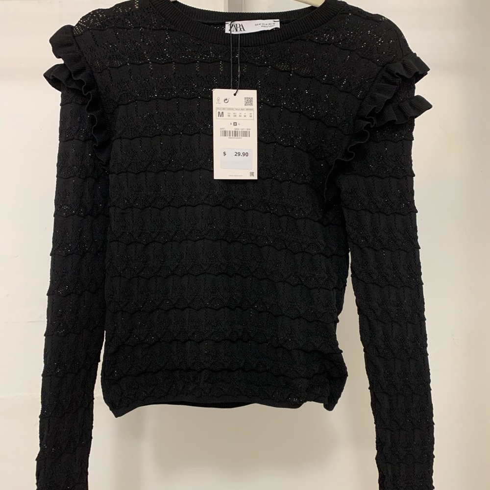 Zara Black Knit Sweater
